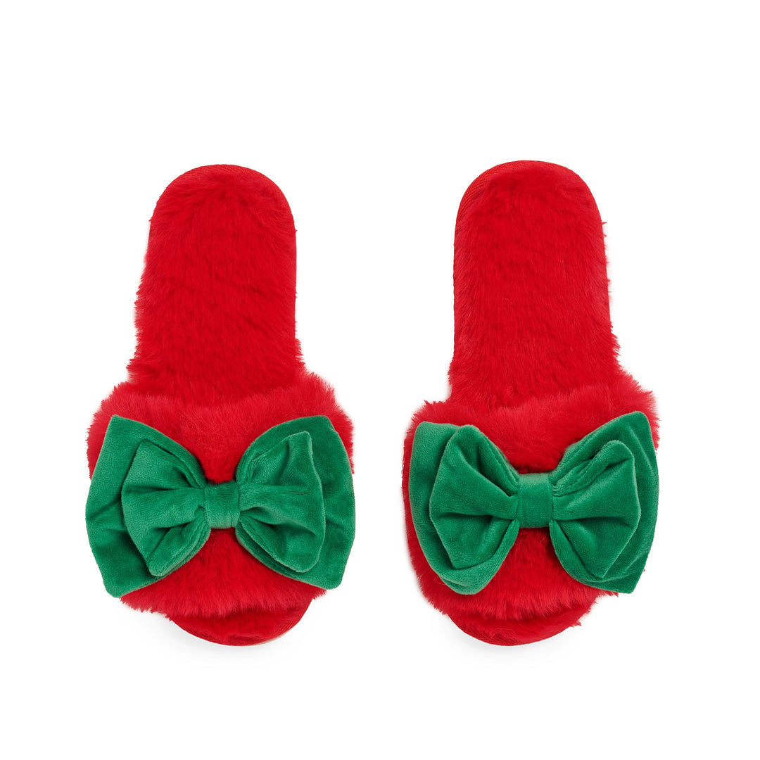 Shiraleah Noelle Slippers Shiraleah Retail Slippers RED / S/M Shiraleah Noelle Slippers Bonjour Fete - Party Supplies