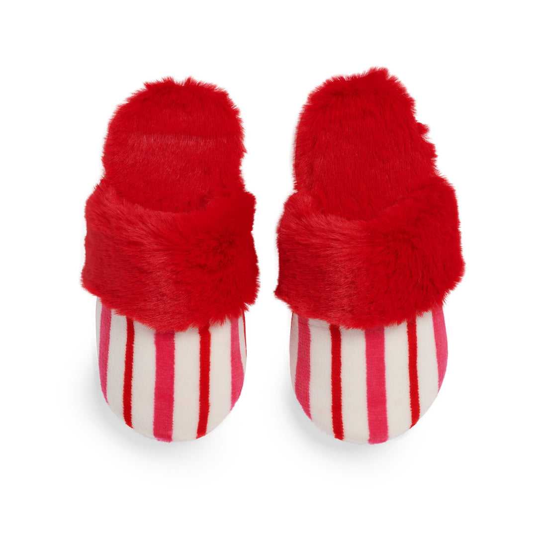 Shiraleah Candy Stripe Slippers, Multi Shiraleah Retail Slippers S/M Shiraleah Candy Stripe Slippers, Multi Bonjour Fete - Party Supplies