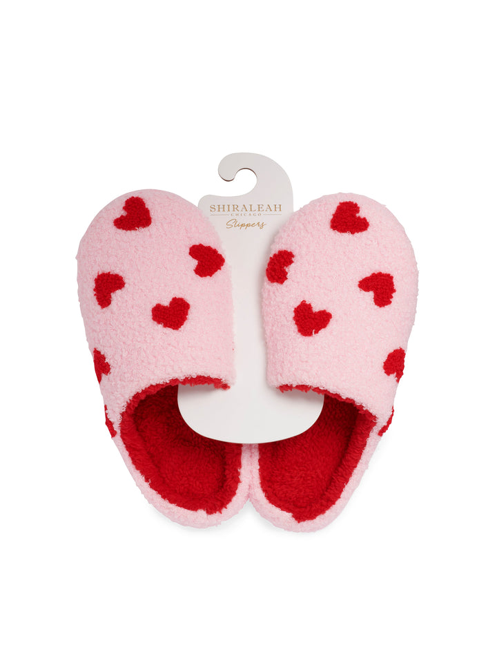 Shiraleah Hearts Slippers, Blush