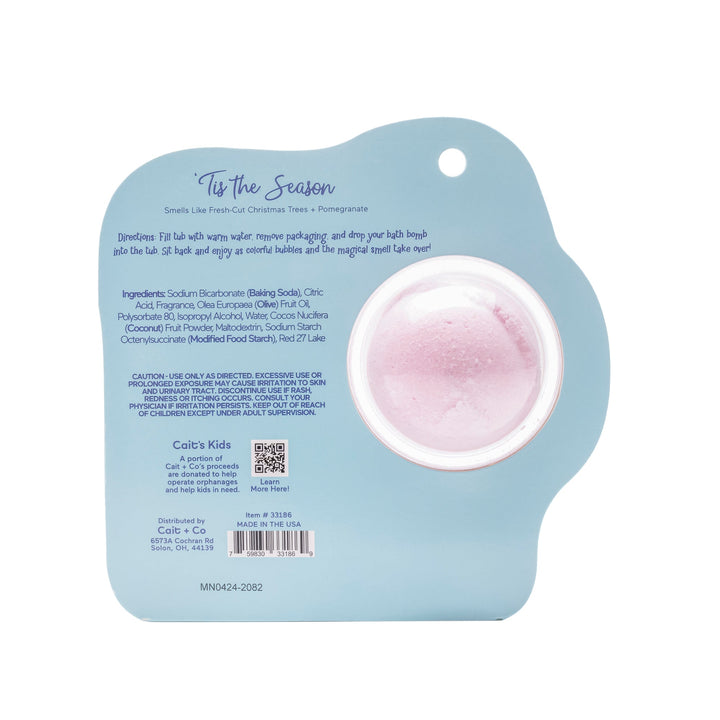 Santa Claus Clamshell Bath Bomb Cait + Co Bath Bombs Santa Claus Clamshell Bath Bomb Bonjour Fete - Party Supplies