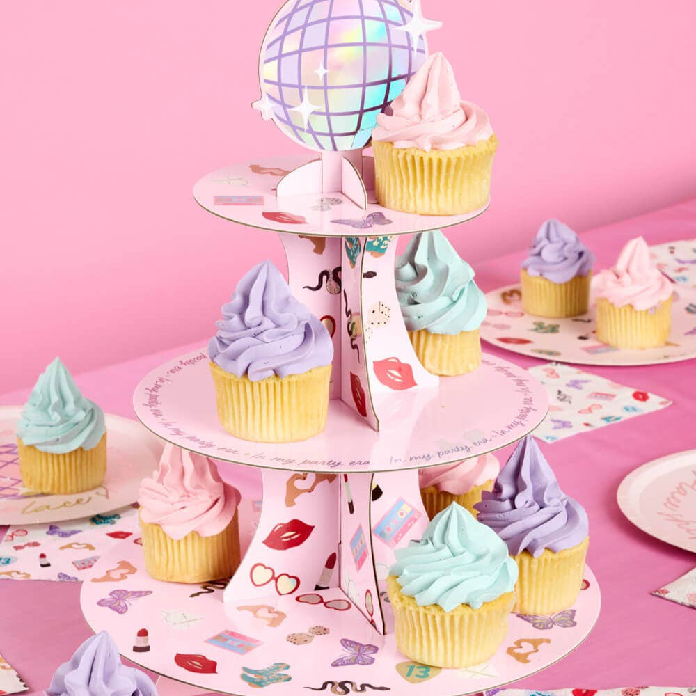 Party Era Cupcake Tower - 3 tiered display, dessert stand xo, Fetti Party Era Cupcake Tower - 3 tiered display, dessert stand Bonjour Fete - Party Supplies