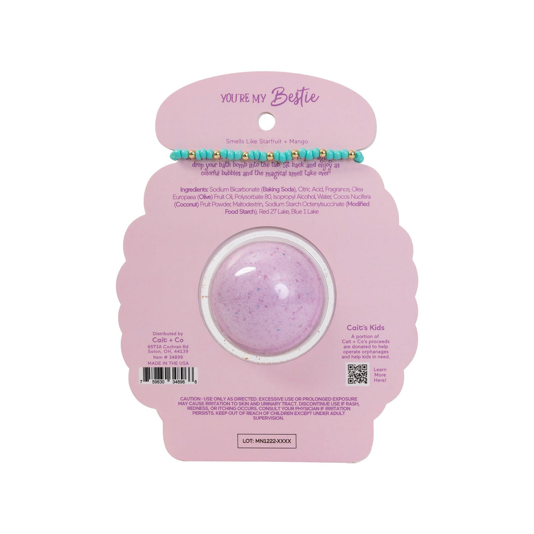 Friendship Bracelet Bath Bomb - Bestie Cait + Co Bath Bombs Friendship Bracelet Bath Bomb - Bestie Bonjour Fete - Party Supplies