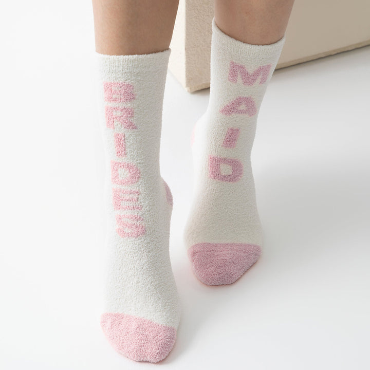 Shiraleah "Brides Maid" Socks, Ivory Shiraleah Retail Socks Shiraleah "Brides Maid" Socks, Ivory Bonjour Fete - Party Supplies