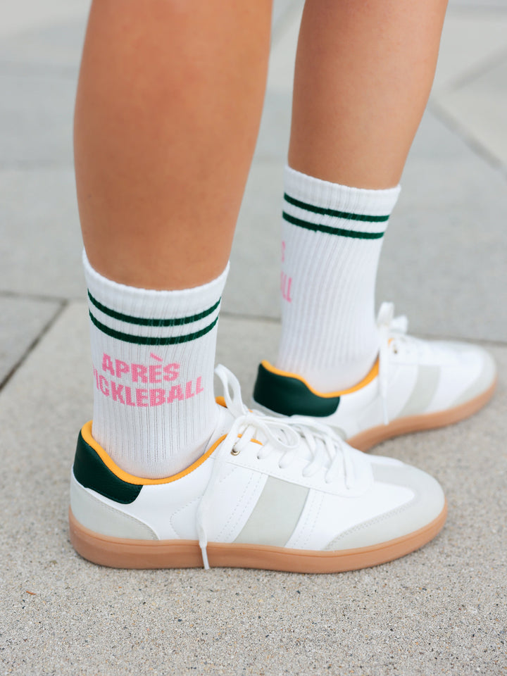 Shiraleah "Après Pickleball" Sport Socks, White Shiraleah Retail Socks Shiraleah "Après Pickleball" Sport Socks, White Bonjour Fete - Party Supplies