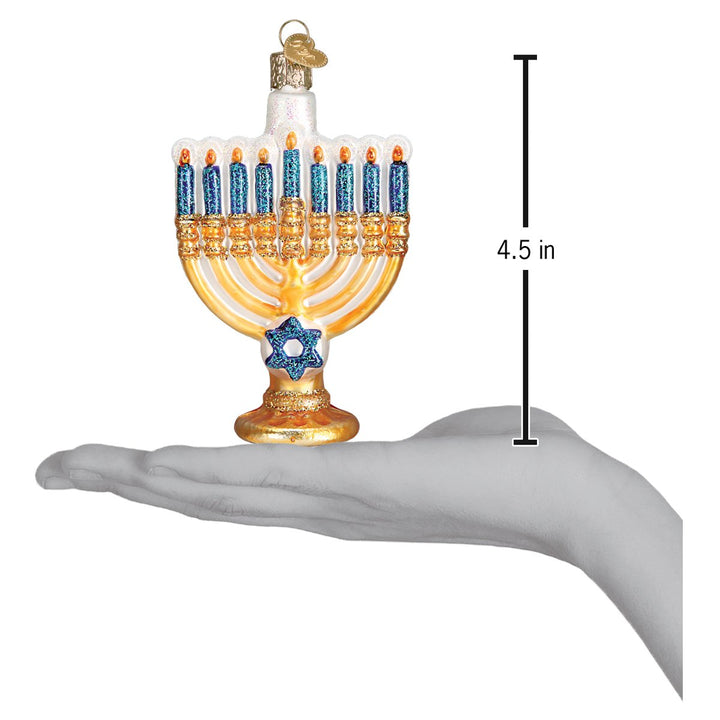 Menorah Ornament Old World Christmas 4.5 X 2.75 X 1.5 / 36177 Menorah Ornament Bonjour Fete - Party Supplies