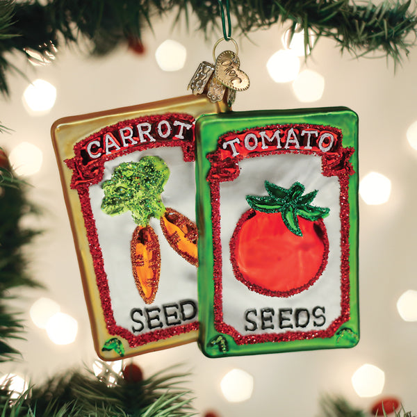 Garden Seeds Ornament Old World Christmas 3.75 X 3.5 X 0.75 / 36312 Garden Seeds Ornament Bonjour Fete - Party Supplies