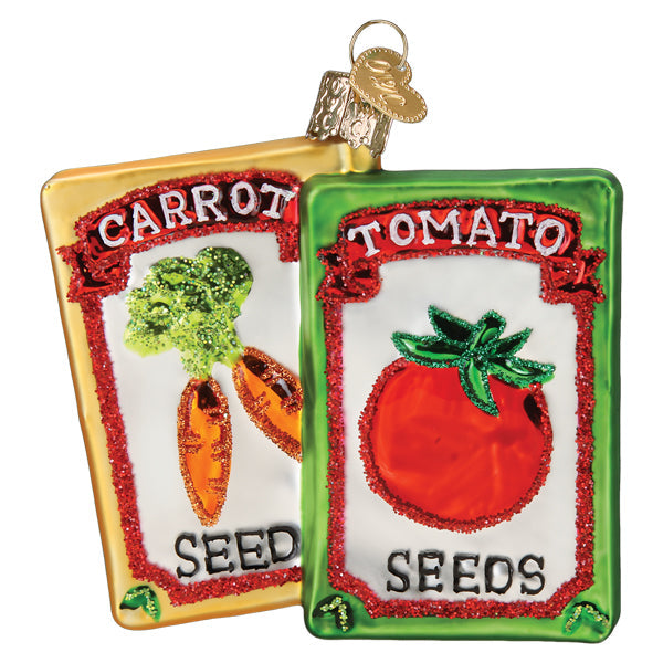 Garden Seeds Ornament Old World Christmas 3.75 X 3.5 X 0.75 / 36312 Garden Seeds Ornament Bonjour Fete - Party Supplies