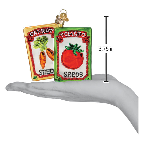 Garden Seeds Ornament Old World Christmas 3.75 X 3.5 X 0.75 / 36312 Garden Seeds Ornament Bonjour Fete - Party Supplies