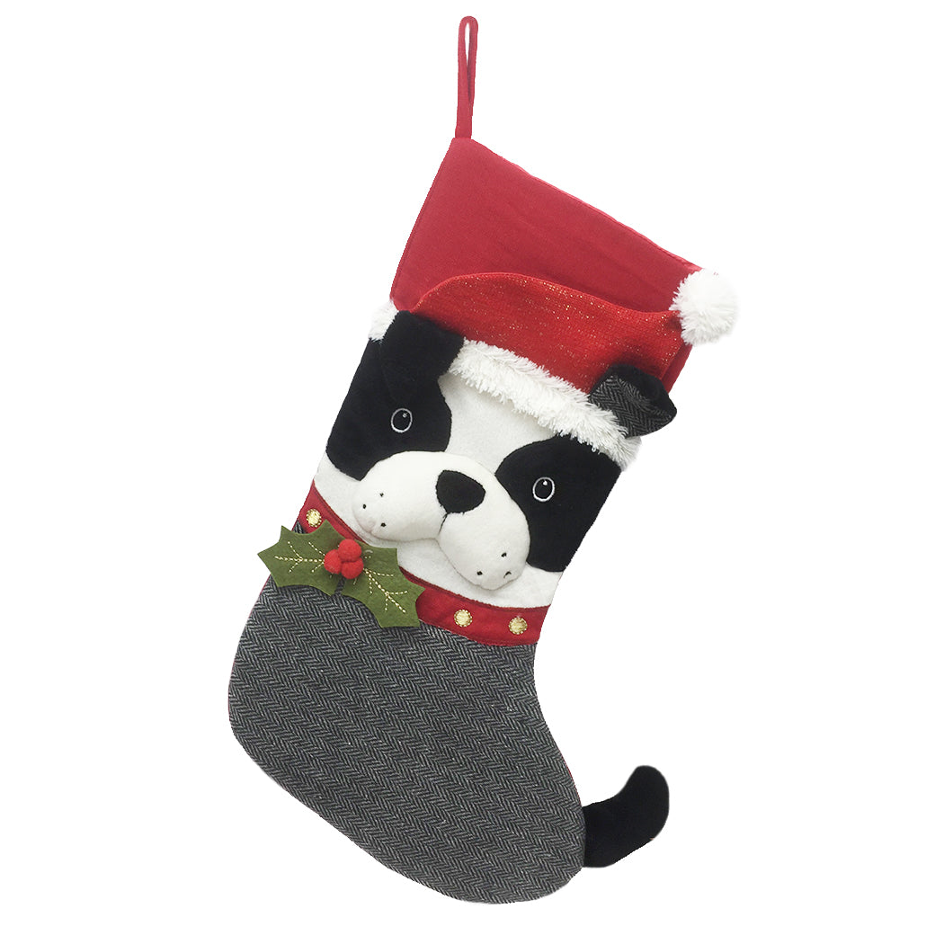 Frenchie Clause Stocking MON AMI Stocking Frenchie Clause Stocking Bonjour Fete - Party Supplies