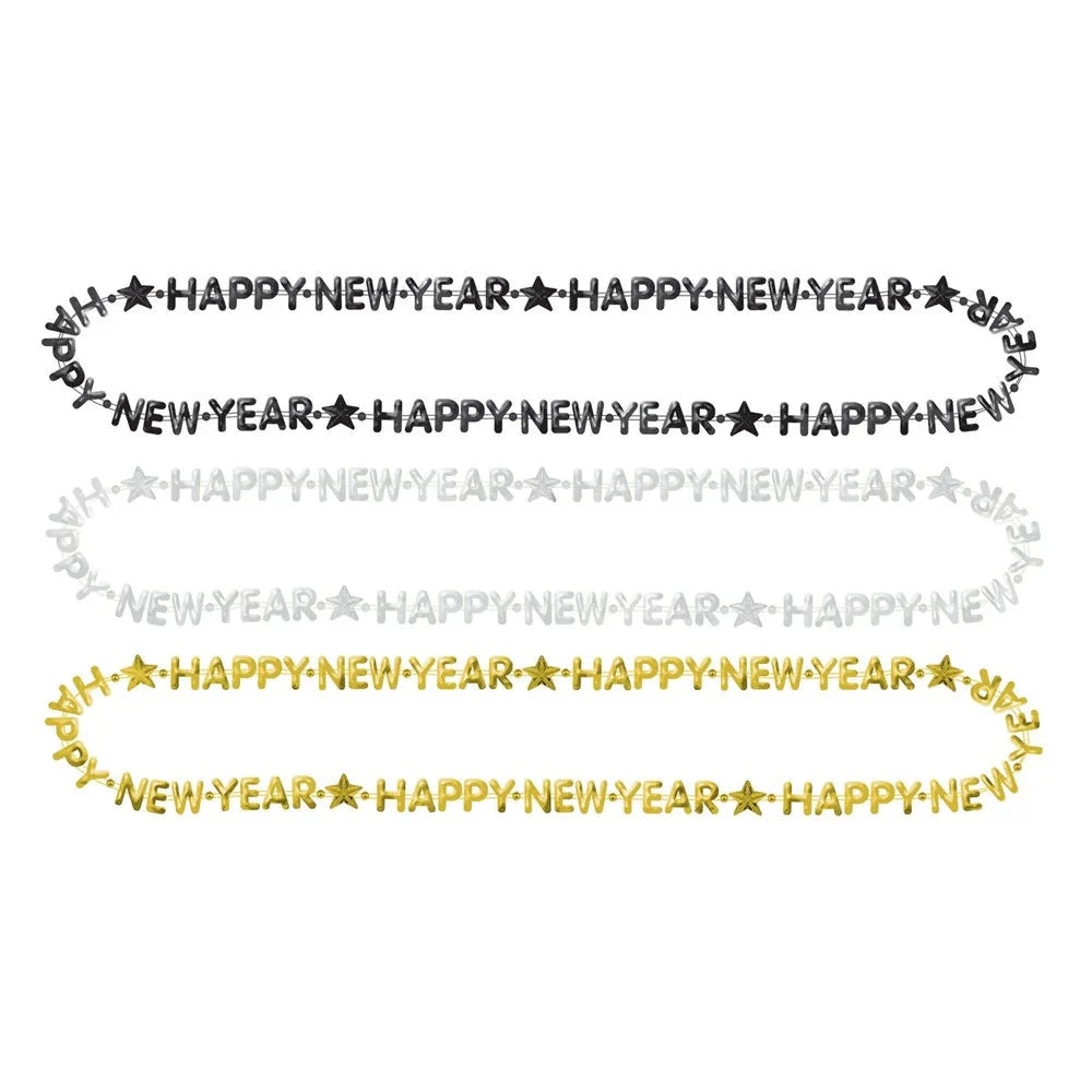 HAPPY NEW YEAR NECKLACE SET Amscan New Year's Eve HAPPY NEW YEAR NECKLACE SET Bonjour Fete - Party Supplies