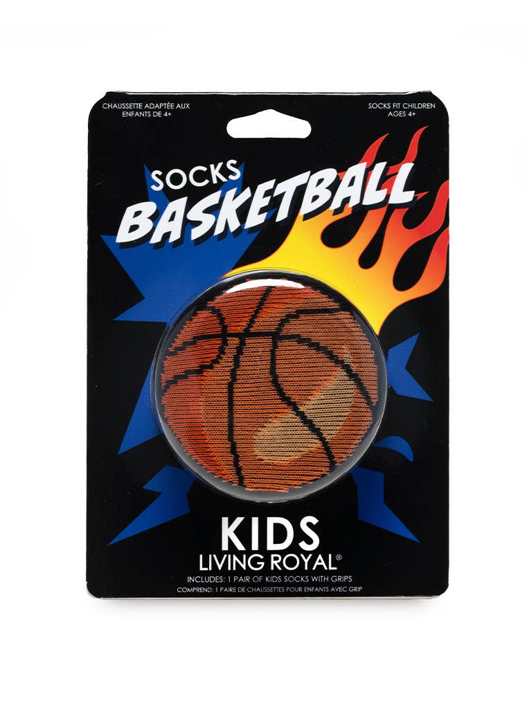 3D Packaged Crew Socks - Kids - Basketball - Black Living Royal 3D Packaged Crew Socks - Kids - Basketball - Black Bonjour Fete - Party Supplies