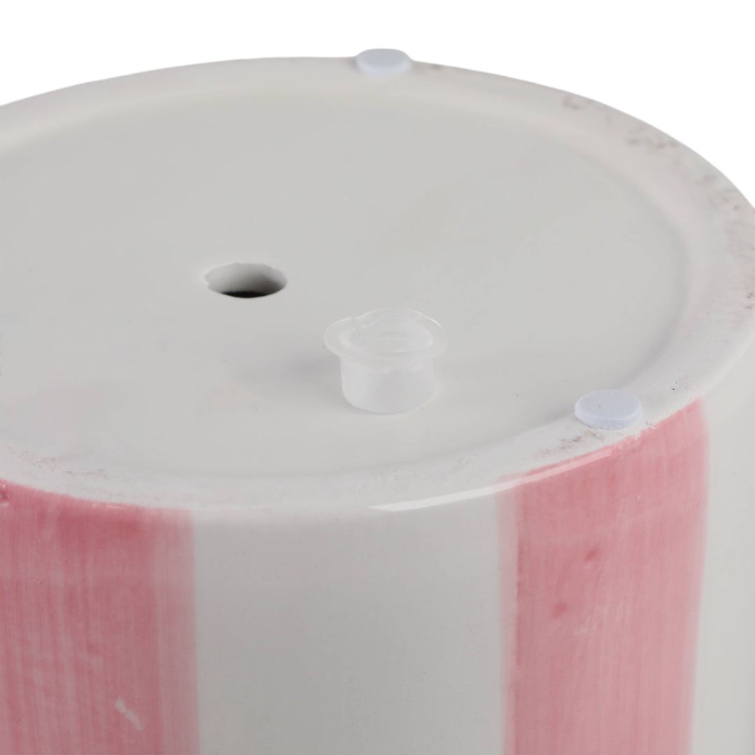 Planters Set of 2 - Pink Ceramic Striped Scallop, 6/8 in. Sagebrook Home Planters Set of 2 - Pink Ceramic Striped Scallop, 6/8 in. Bonjour Fete - Party Supplies