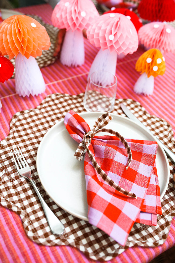 GINGHAM - Poppy Napkins Heather Taylor Home simple GINGHAM - Poppy Napkins Bonjour Fete - Party Supplies