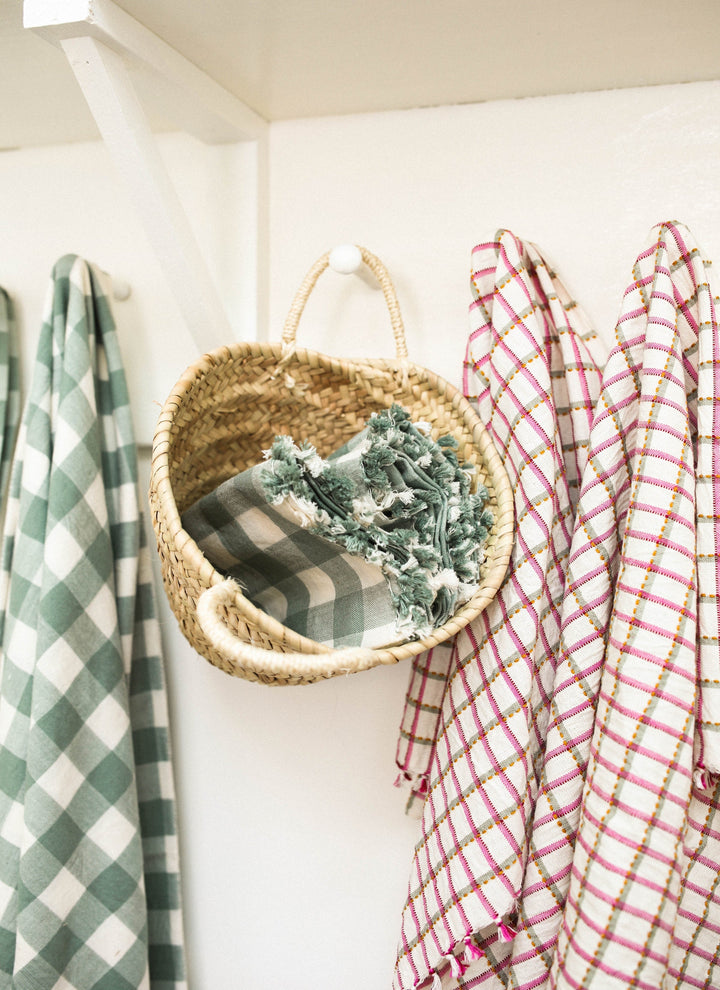 GINGHAM - Sage Tablecloth Heather Taylor Home GINGHAM - Sage Tablecloth Bonjour Fete - Party Supplies