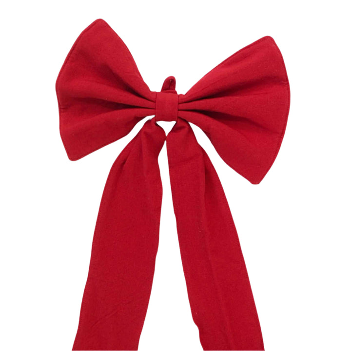 SOLID - Red Fabric Bow Heather Taylor Home simple SOLID - Red Fabric Bow Bonjour Fete - Party Supplies