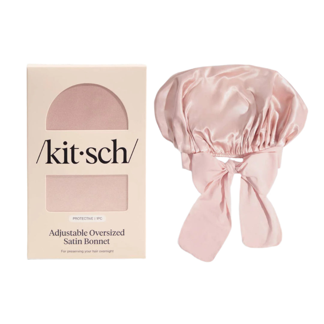 Adjustable Oversized Satin Bonnet- Blush KITSCH Adjustable Oversized Satin Bonnet- Blush Bonjour Fete - Party Supplies