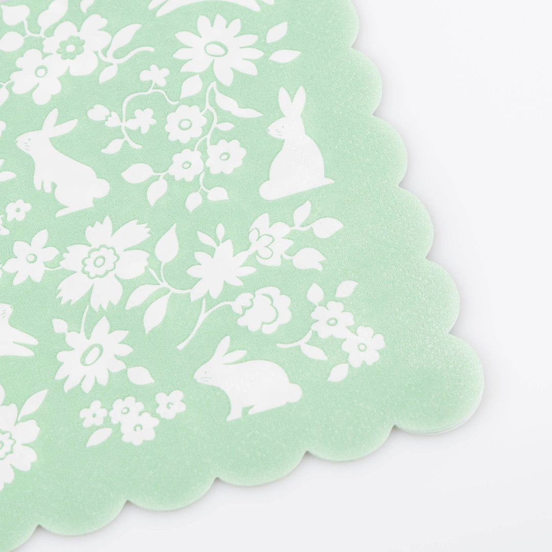 Ditsy Bunny Small Napkins Meri Meri Ditsy Bunny Small Napkins Bonjour Fete - Party Supplies