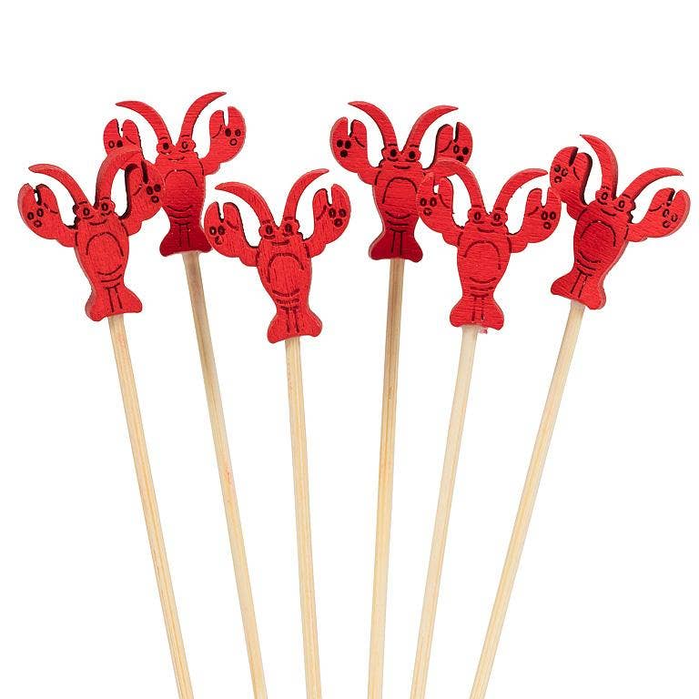 100 Piece Lobster Pick-Red-4.5"L Abbott 100 Piece Lobster Pick-Red-4.5"L Bonjour Fete - Party Supplies