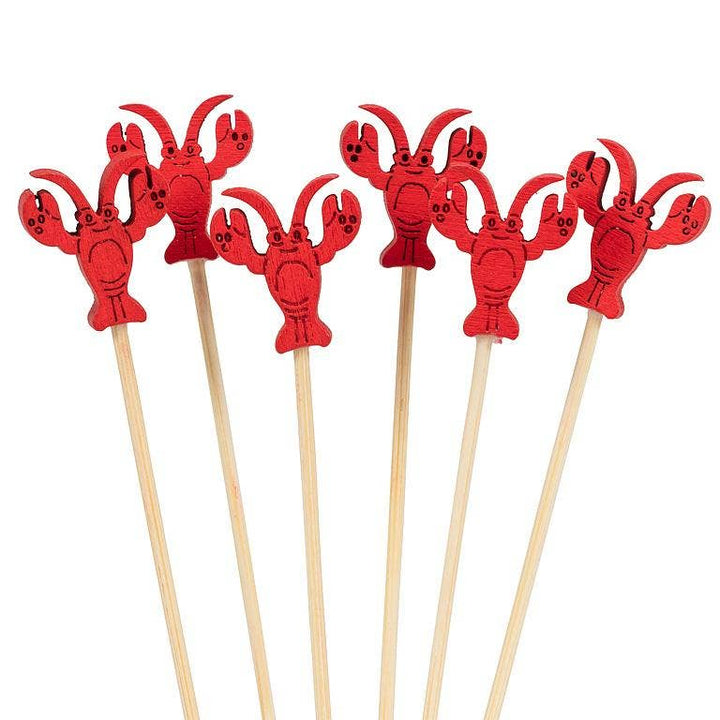 100 Piece Lobster Pick-Red-4.5"L Abbott 100 Piece Lobster Pick-Red-4.5"L Bonjour Fete - Party Supplies