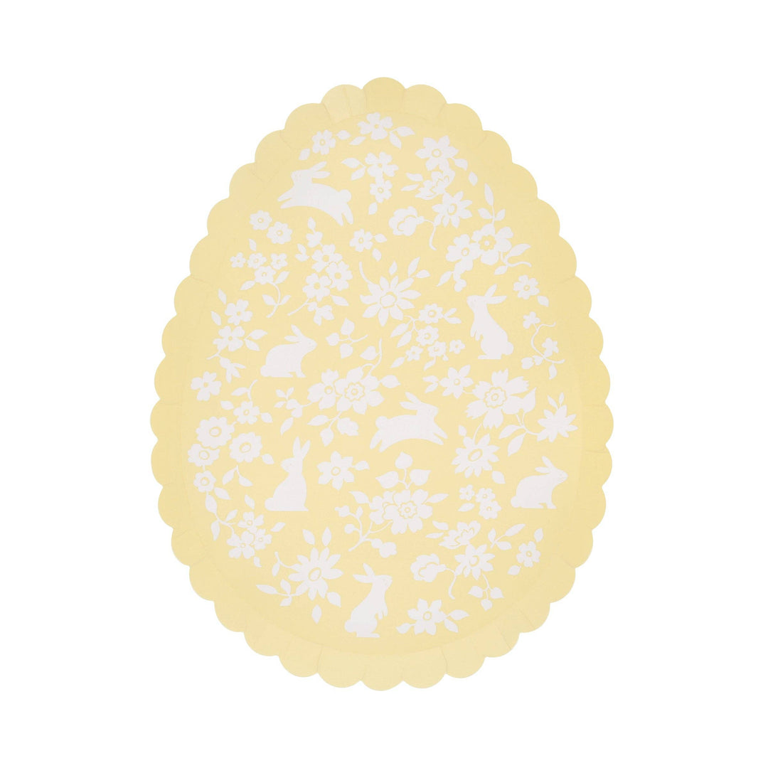 Ditsy Bunny Egg Plates Meri Meri Ditsy Bunny Egg Plates Bonjour Fete - Party Supplies