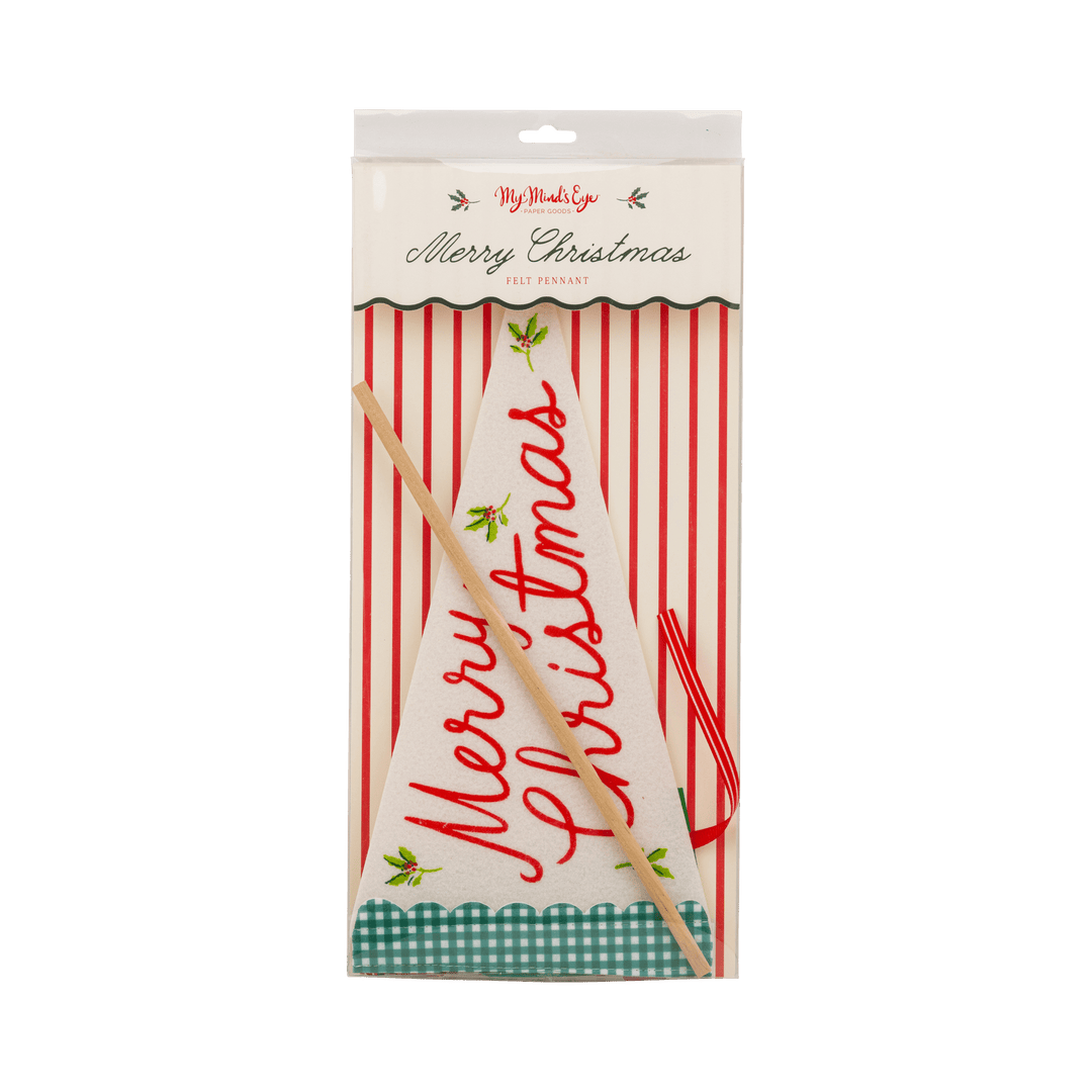 Merry Christmas Felt Pennant