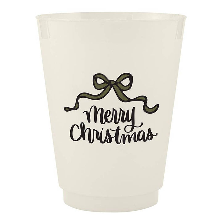 Frost Cups - Merry Christmas - Set of 8 Santa Barbara Design Studio by Creative Brands Material Frost Cups - Merry Christmas - Set of 8 Bonjour Fete - Party Supplies