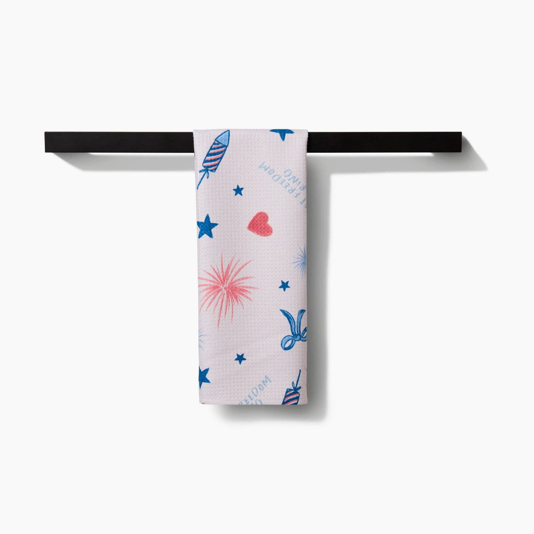 Freedom Tea Towel Geometry Freedom Tea Towel Bonjour Fete - Party Supplies