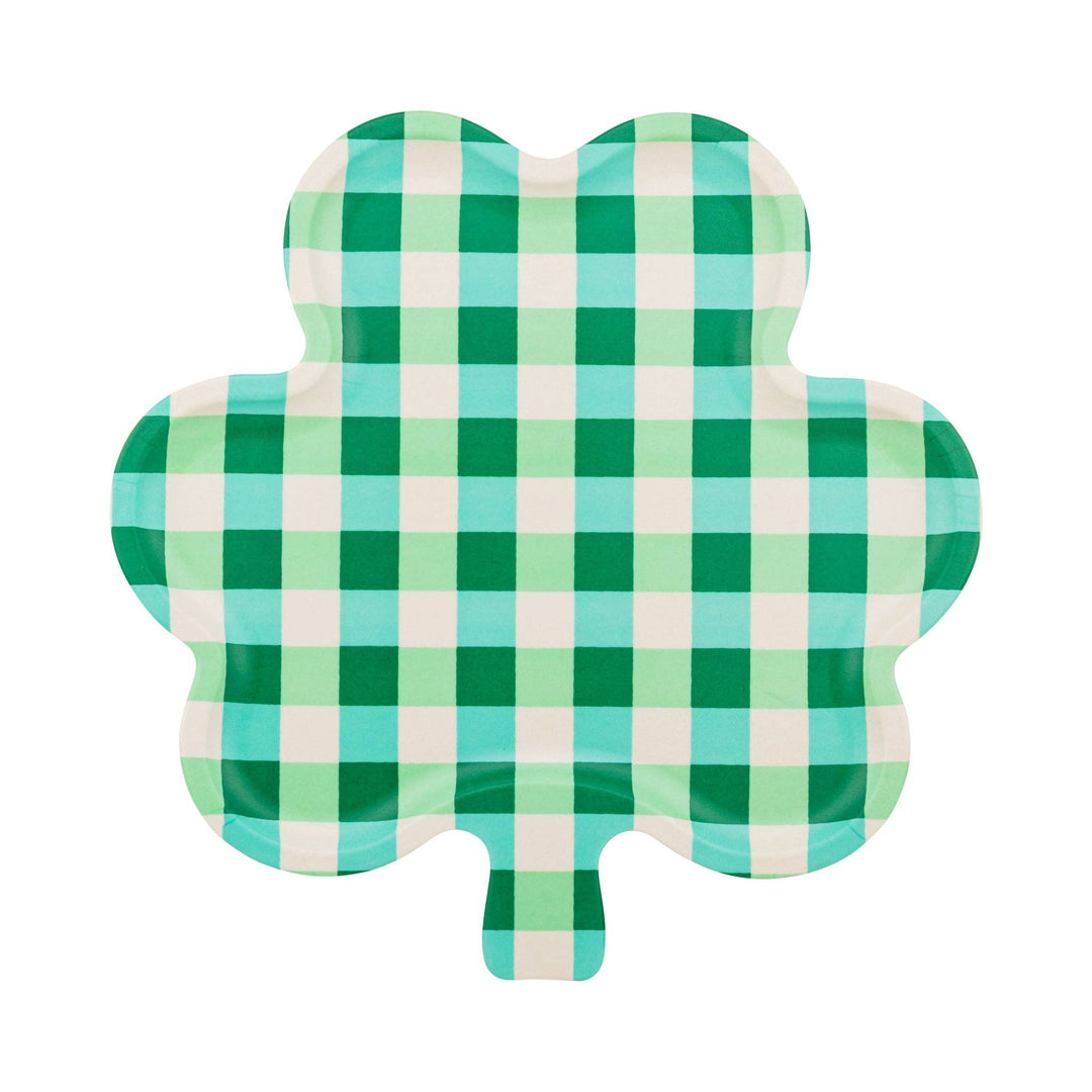 SPD1220 - Gingham Shamrock Bamboo Tray My Mind’s Eye SPD1220 - Gingham Shamrock Bamboo Tray Bonjour Fete - Party Supplies