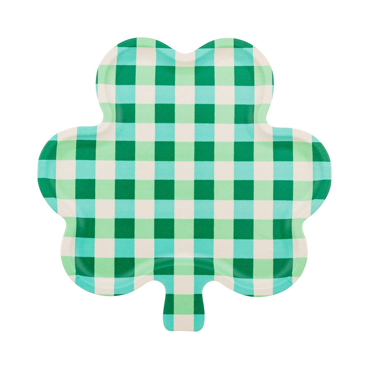 SPD1220 - Gingham Shamrock Bamboo Tray My Mind’s Eye SPD1220 - Gingham Shamrock Bamboo Tray Bonjour Fete - Party Supplies