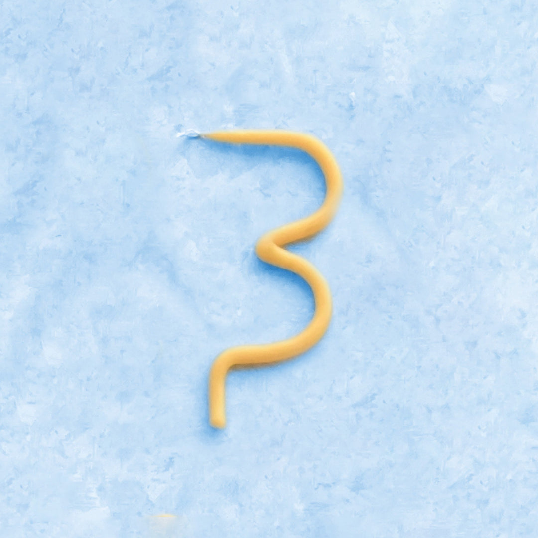 3rd Birthday Beeswax Number Candle