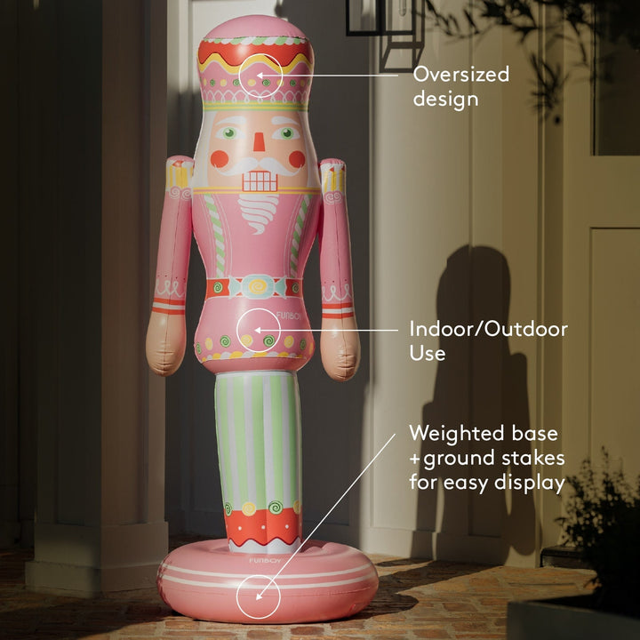 Inflatable Nutcracker Funboy Holiday Decor Inflatable Nutcracker Bonjour Fete - Party Supplies