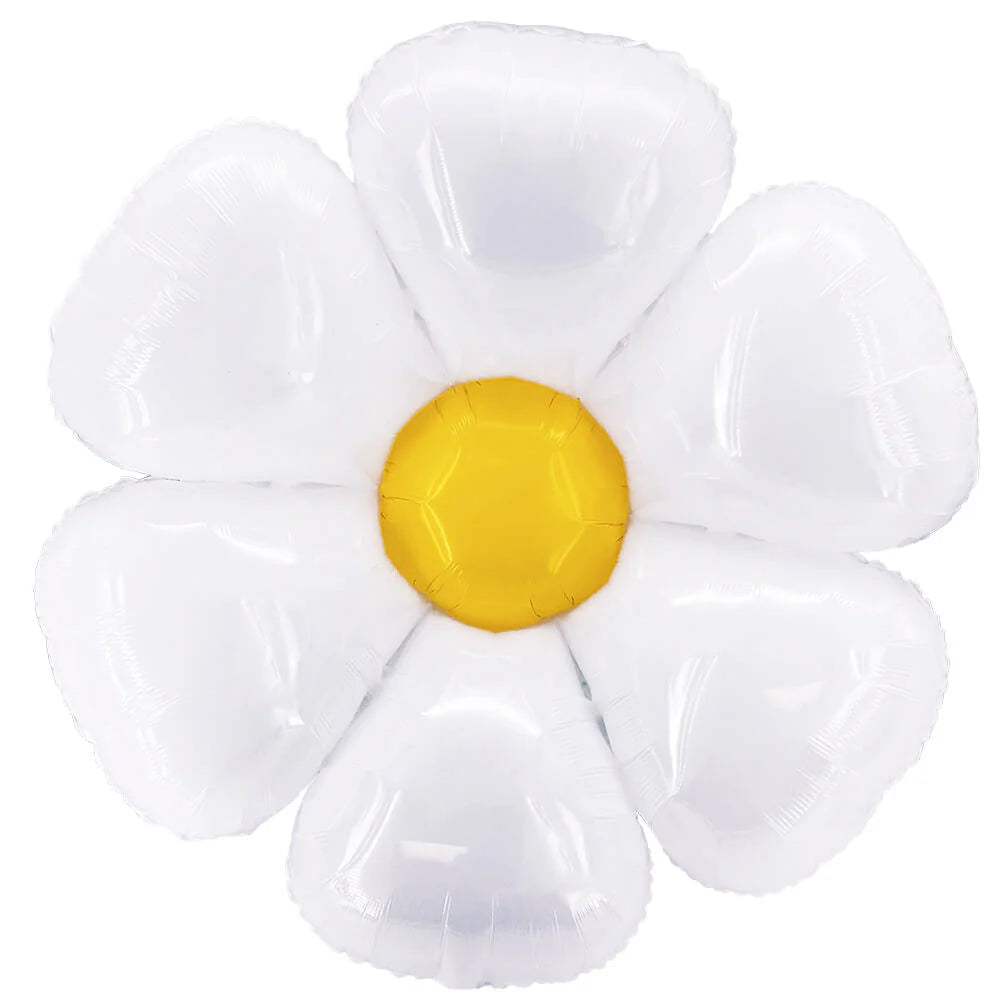 WHITE DAISY BALLOON LA Balloons Balloons WHITE DAISY BALLOON Bonjour Fete - Party Supplies
