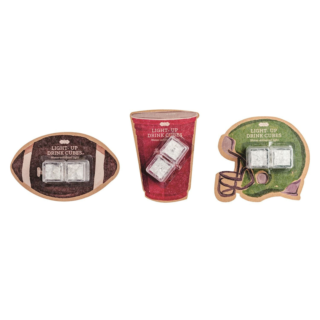 TAILGATE LIGHT-UP DRINK CUBES Mud Pie Drinkware & Bar TAILGATE LIGHT-UP DRINK CUBES Bonjour Fete - Party Supplies