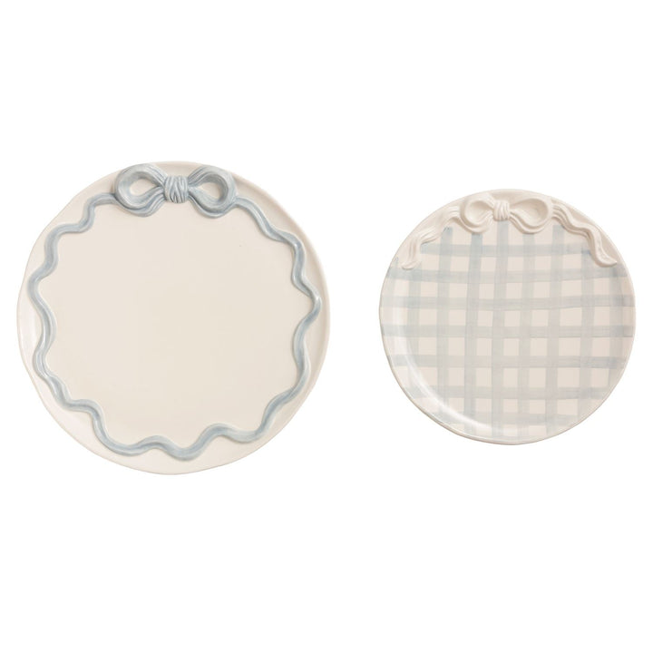 BOW NESTED PLATTER SET Mud Pie kitchen & entertaining BOW NESTED PLATTER SET Bonjour Fete - Party Supplies