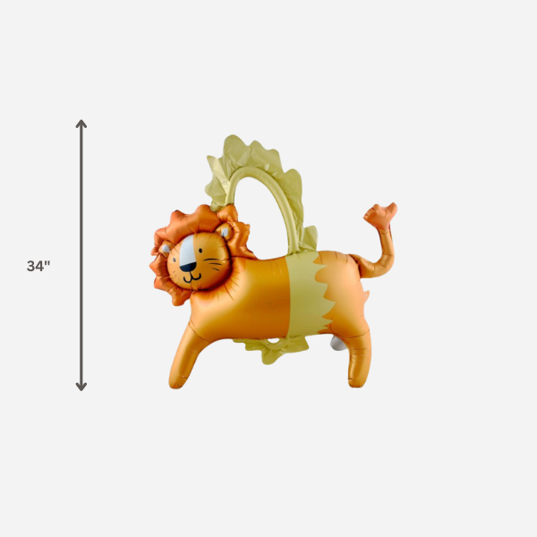 CIRCUS LION STANDING FOIL BALLOON Partybarco Balloon CIRCUS LION STANDING FOIL BALLOON Bonjour Fete - Party Supplies
