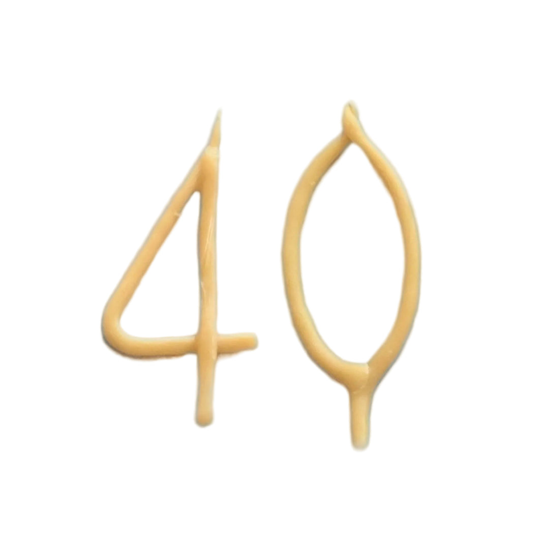 40th Birthday Beeswax Number Candle Set Camp Hollow Candles 40th Birthday Beeswax Number Candle Set Bonjour Fete - Party Supplies