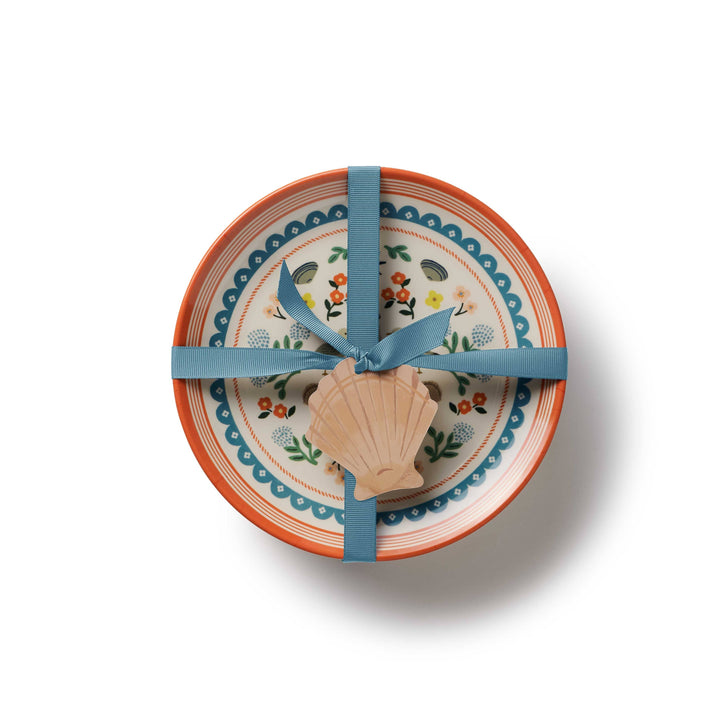Seaside Melamine Dessert Plate Set Rifle Paper Co. Seaside Melamine Dessert Plate Set Bonjour Fete - Party Supplies