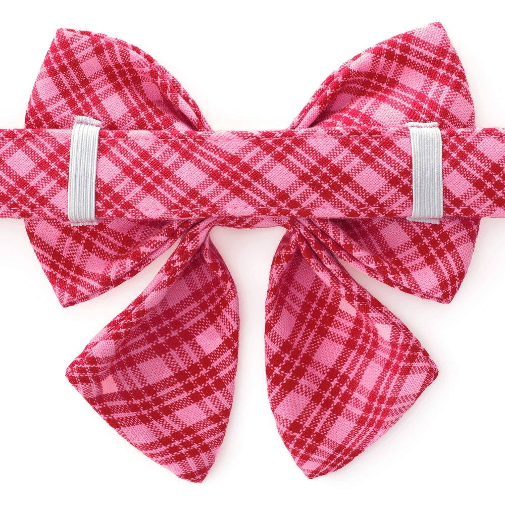 HTH x TFD Katherine Plaid Valentine Lady Dog Bow: Small The Foggy Dog HTH x TFD Katherine Plaid Valentine Lady Dog Bow: Small Bonjour Fete - Party Supplies