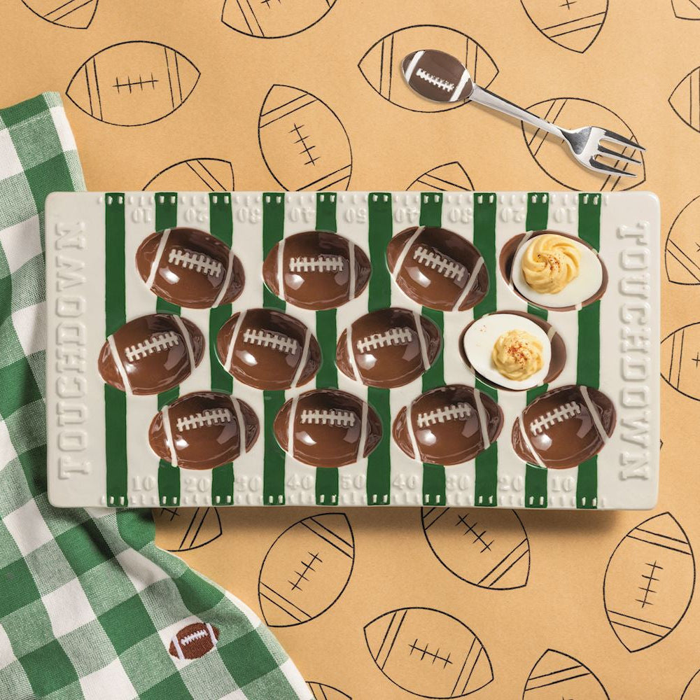 FOOTBALL FIELD DEVILED EGG TRAY SET - Bonjour Fête 