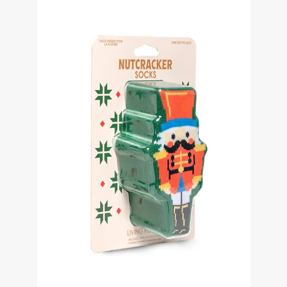 3D Packaged Crew Socks - Holiday - Nutcracker - Green Living Royal Bonjour Fete - Party Supplies