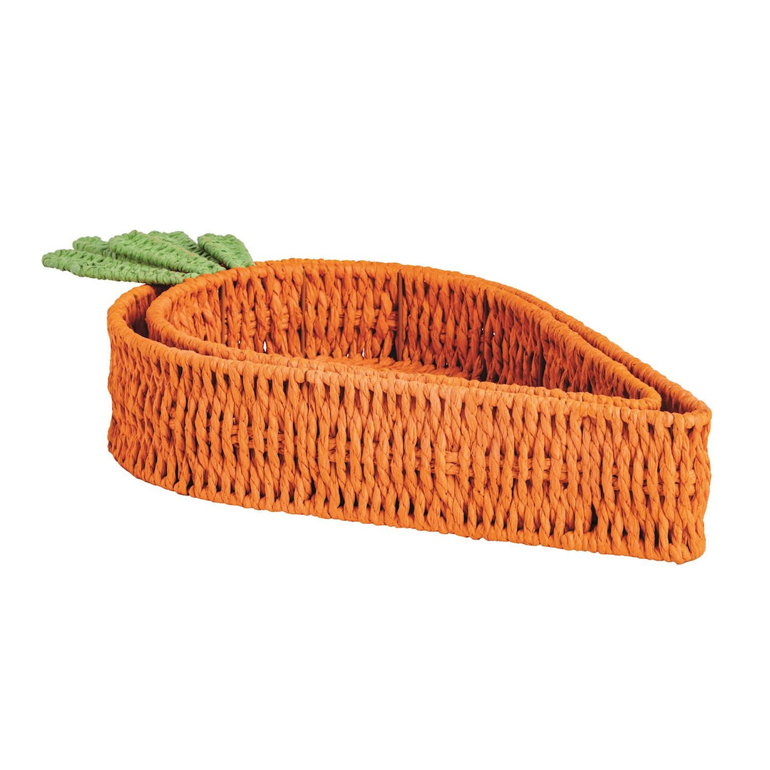 WOVEN CARROT TRAY SET MUD PIE Easter Home WOVEN CARROT TRAY SET Bonjour Fete - Party Supplies