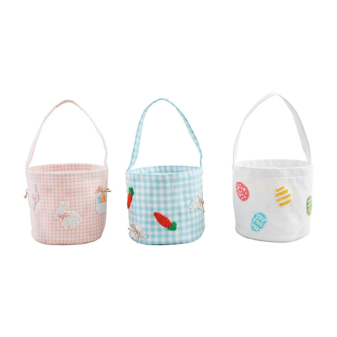 BEADED EASTER BASKET Mud Pie Easter Baskets BEADED EASTER BASKET Bonjour Fete - Party Supplies