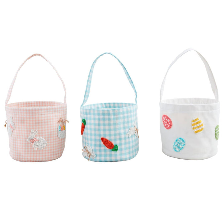 BEADED EASTER BASKET Mud Pie Easter Baskets BEADED EASTER BASKET Bonjour Fete - Party Supplies