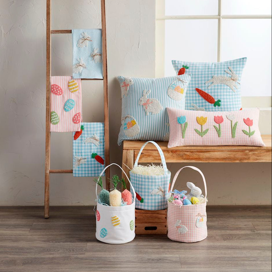 EASTER BEADED TOWEL Mud Pie Easter Home EASTER BEADED TOWEL Bonjour Fete - Party Supplies