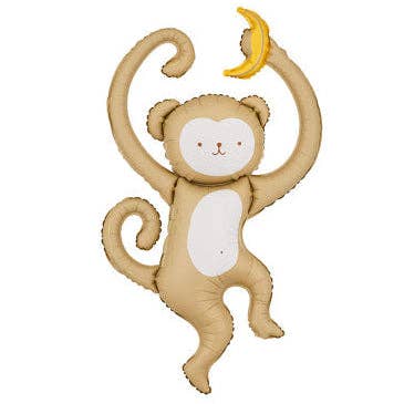 Monkey Foil Balloon 35 in. - PartyDeco USA THE BALLOON HUB Monkey Foil Balloon 35 in. - PartyDeco USA Bonjour Fete - Party Supplies
