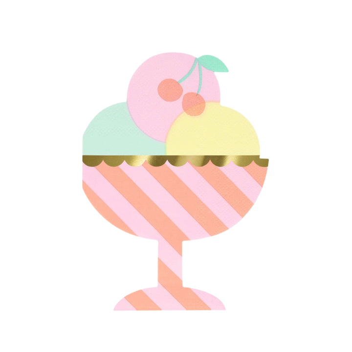 Ice Cream Sundae Napkins Meri Meri Ice Cream Sundae Napkins Bonjour Fete - Party Supplies