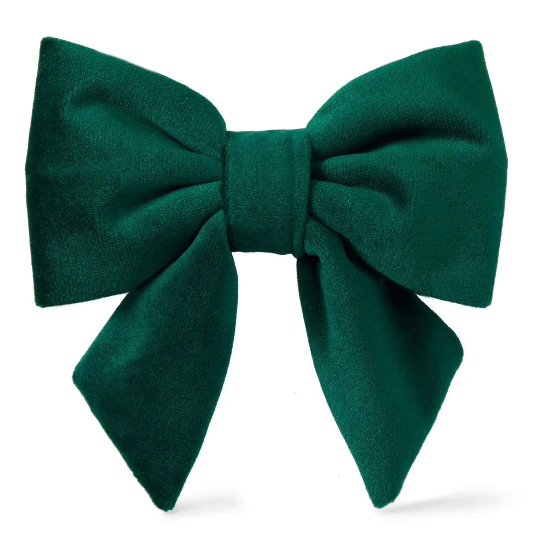 GREEN VELVET HOLIDAY LADY DOG BOW The Foggy Dog Holiday Pet GREEN VELVET HOLIDAY LADY DOG BOW Bonjour Fete - Party Supplies