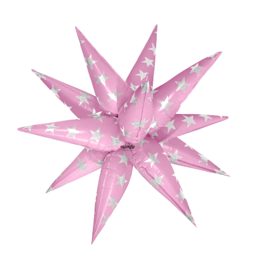 PINK SPARKLE STARBURST BALLOON Mingle Balloon Co. Balloons PINK SPARKLE STARBURST BALLOON Bonjour Fete - Party Supplies