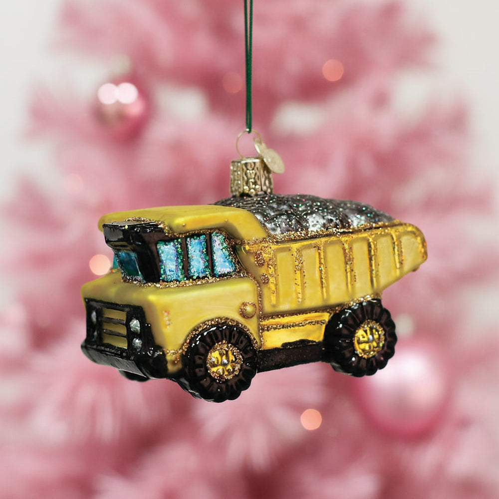 Toy Dump Truck Ornament Old World Christmas 2.25 X 3.5 X 2.25 / 44085 Toy Dump Truck Ornament Bonjour Fete - Party Supplies