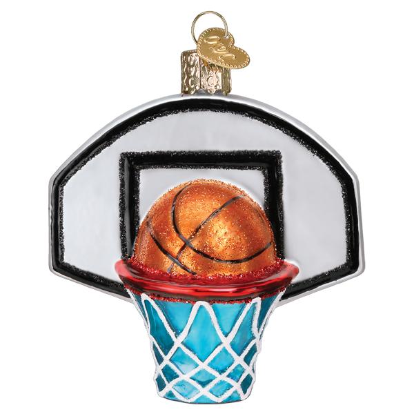 Basketball Hoop Ornament Old World Christmas 3.5 X 1.75 X 3.5 / 44164 Basketball Hoop Ornament Bonjour Fete - Party Supplies